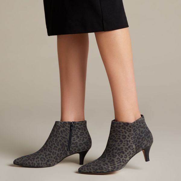 Clarks Womens Linvale Sea Ankle Boots Leopard | UK-187435